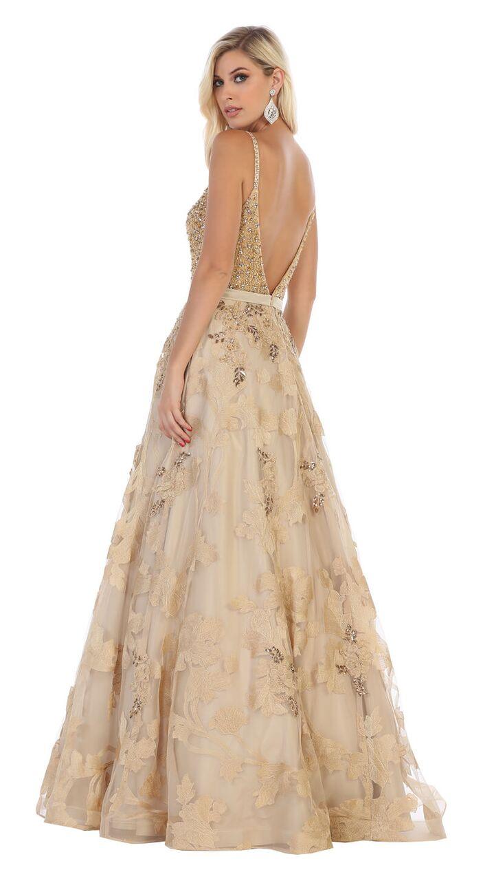 Long Prom Dress Formal Plus Size Gown - The Dress Outlet May Queen