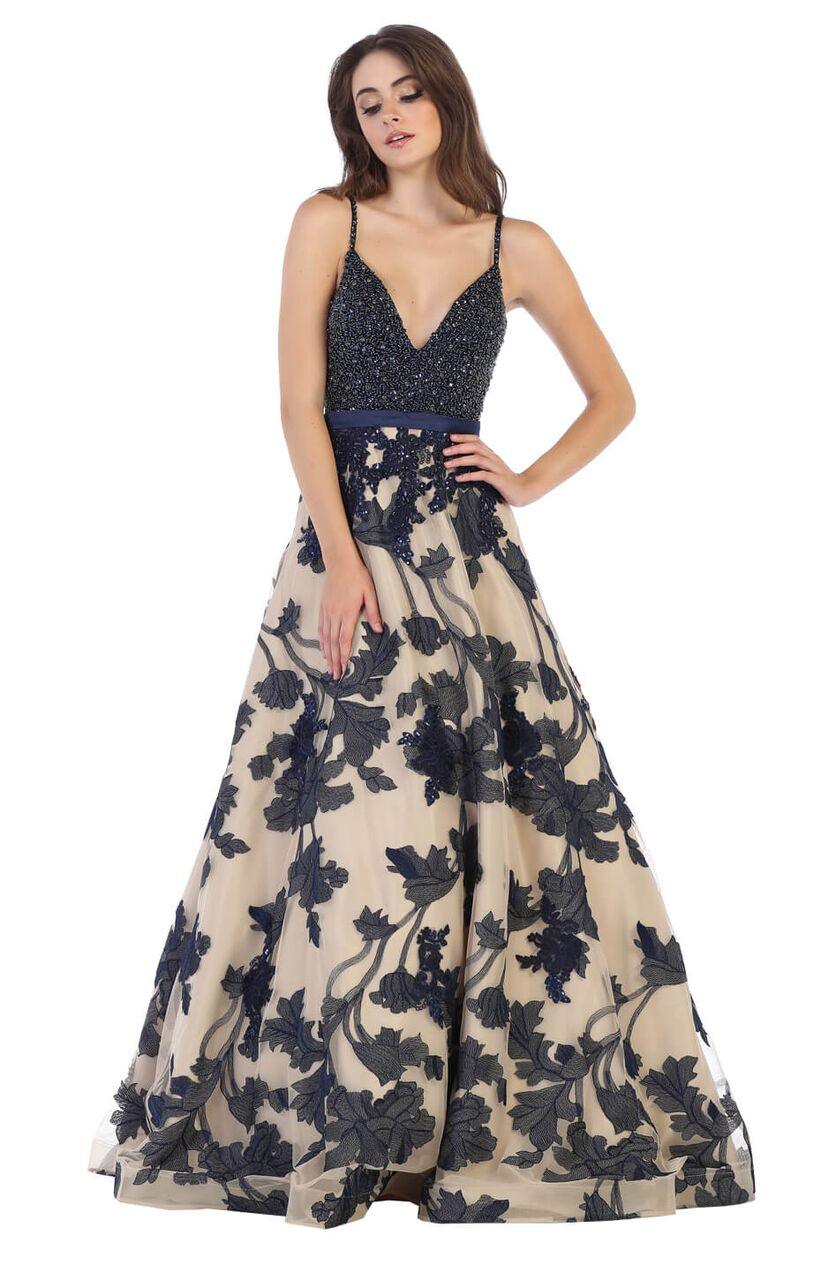 Long Prom Dress Formal Plus Size Gown - The Dress Outlet May Queen