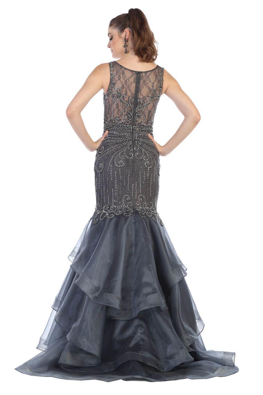Long Prom Dress Plus Size Forma Mermaid Gown - The Dress Outlet May Queen