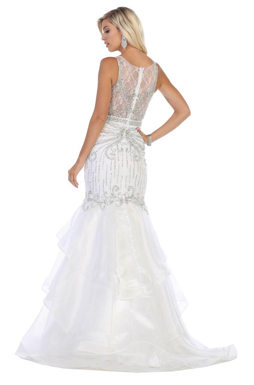 Long Prom Dress Plus Size Forma Mermaid Gown - The Dress Outlet May Queen