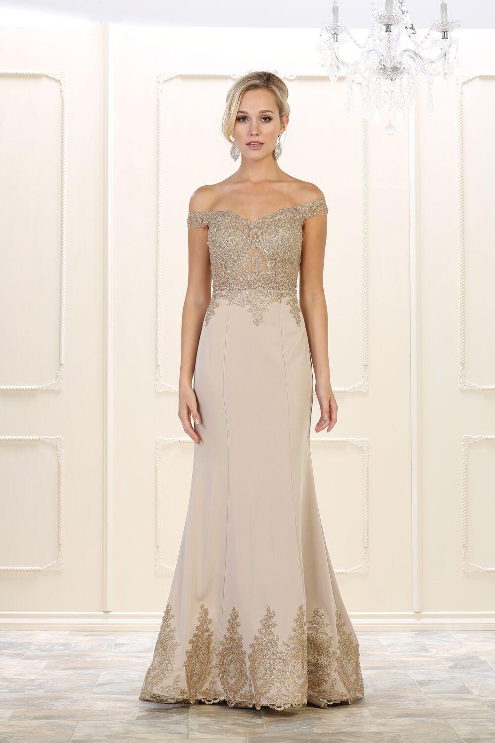 Long Prom Dress Plus Size Formal Evening Gown - The Dress Outlet May Queen