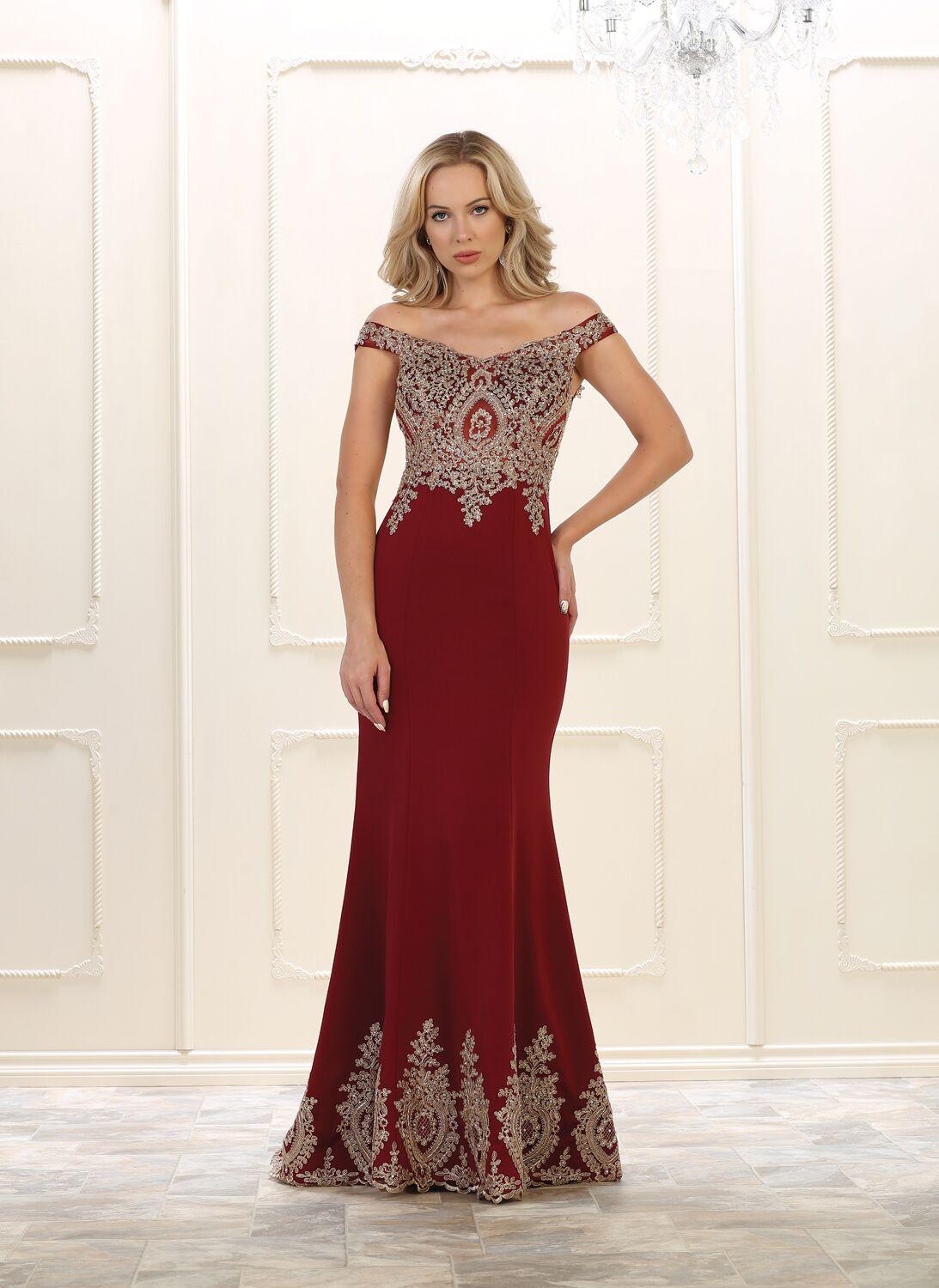 Long Prom Dress Plus Size Formal Evening Gown - The Dress Outlet May Queen