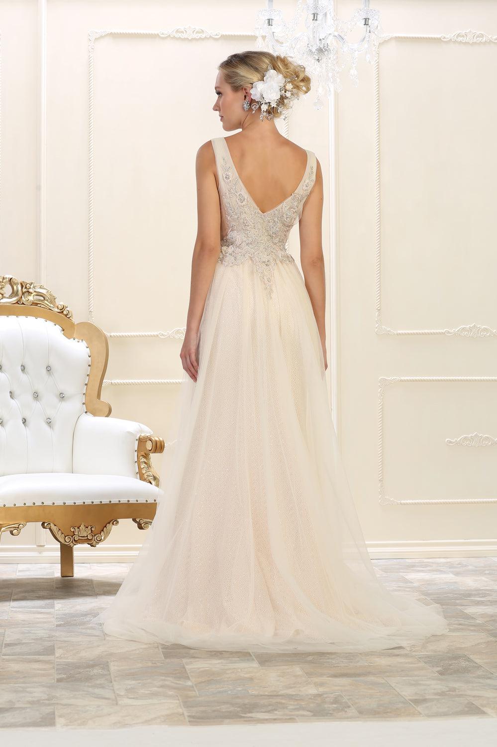 Long Prom Dress Plus Size Fitted Evening Gown - The Dress Outlet May Queen
