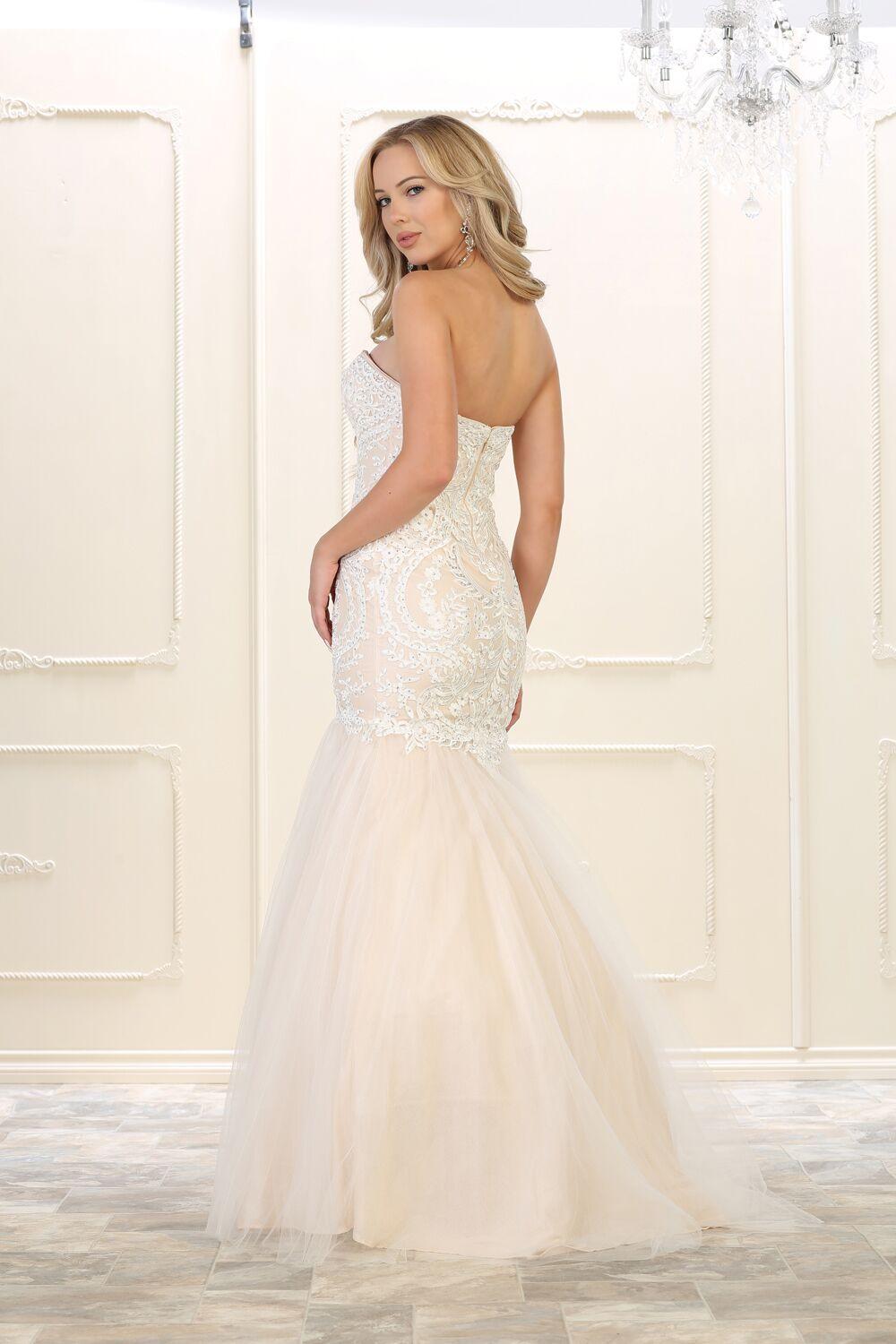 Long Prom Evening Formal Dress Plus Size Ball Gown - The Dress Outlet May Queen