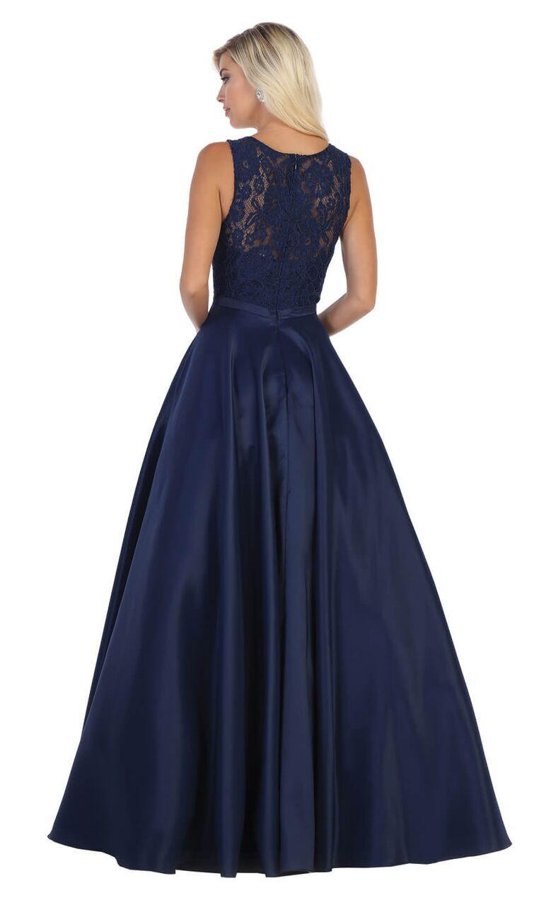 Long Prom Formal Dress Plus Size Ball Gown - The Dress Outlet May Queen