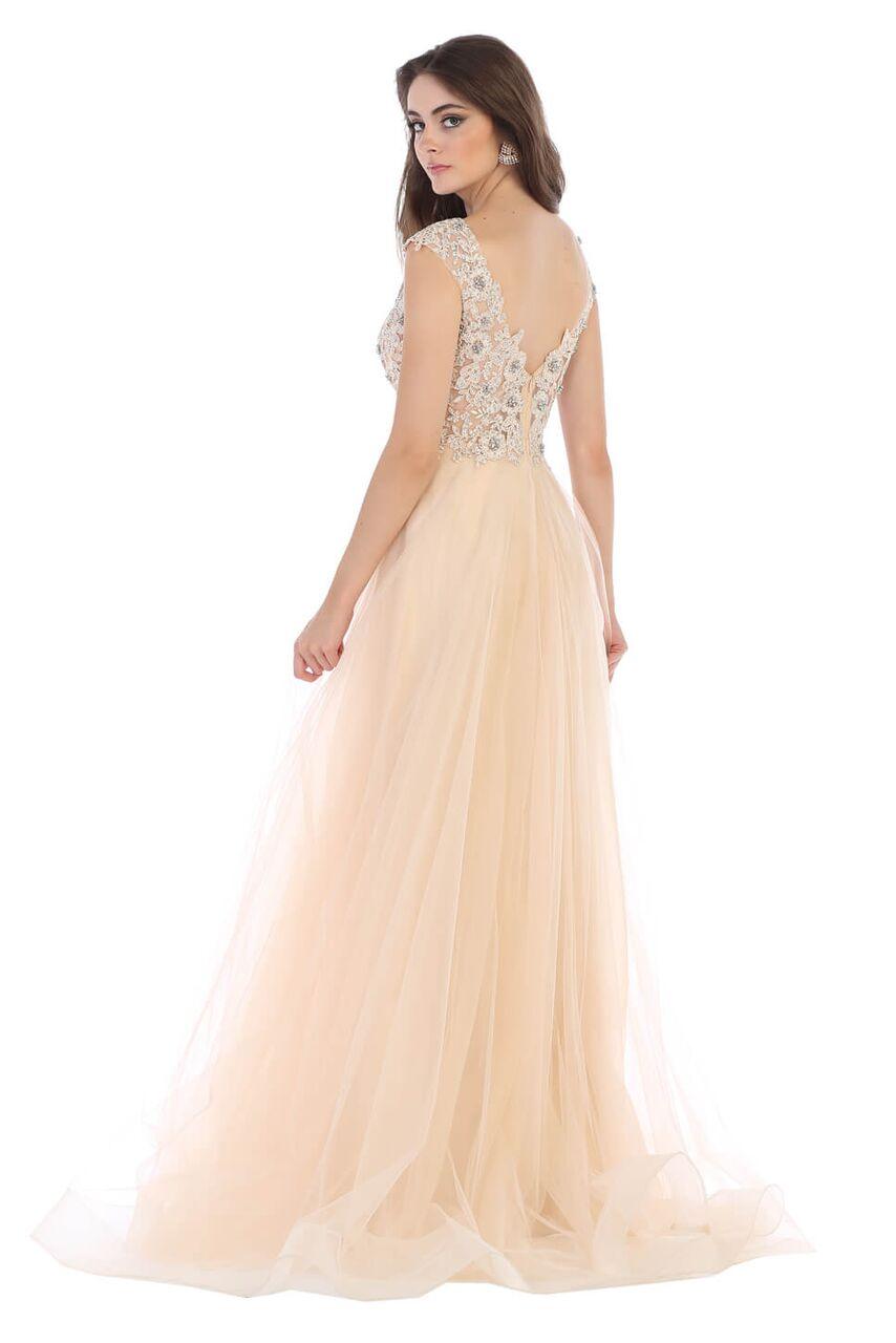 Long Prom Formal Dress Plus Size Gown - The Dress Outlet May Queen