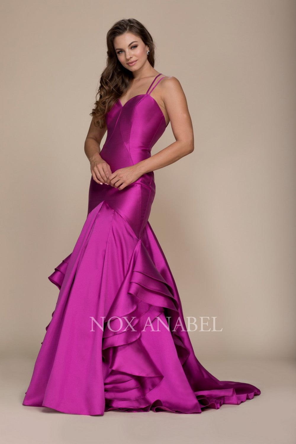 Long Prom Mermaid Ball Gown Formal Dress - The Dress Outlet Nox Anabel