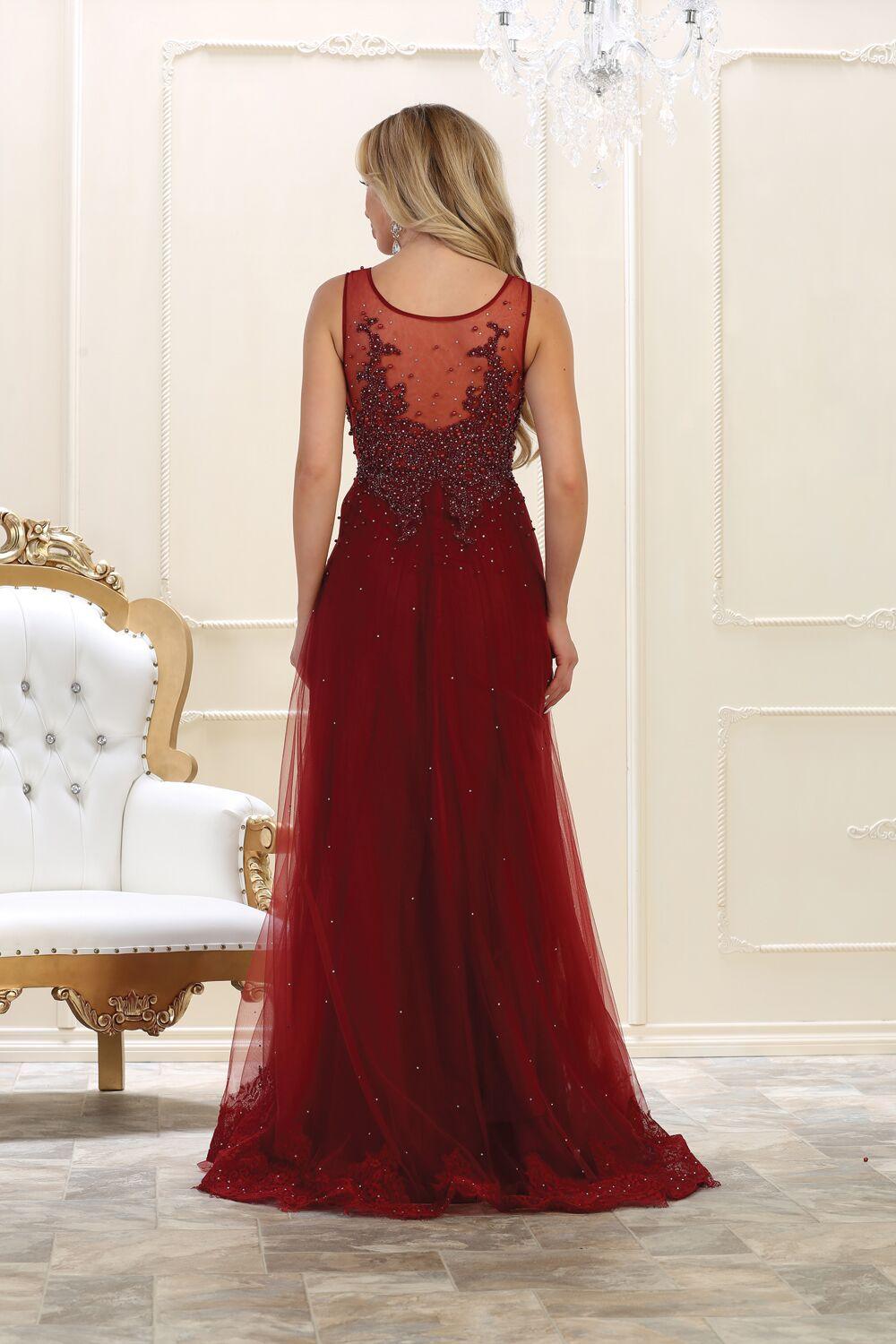 Long Prom Plus Size Formal Dress Evening Gown - The Dress Outlet May Queen