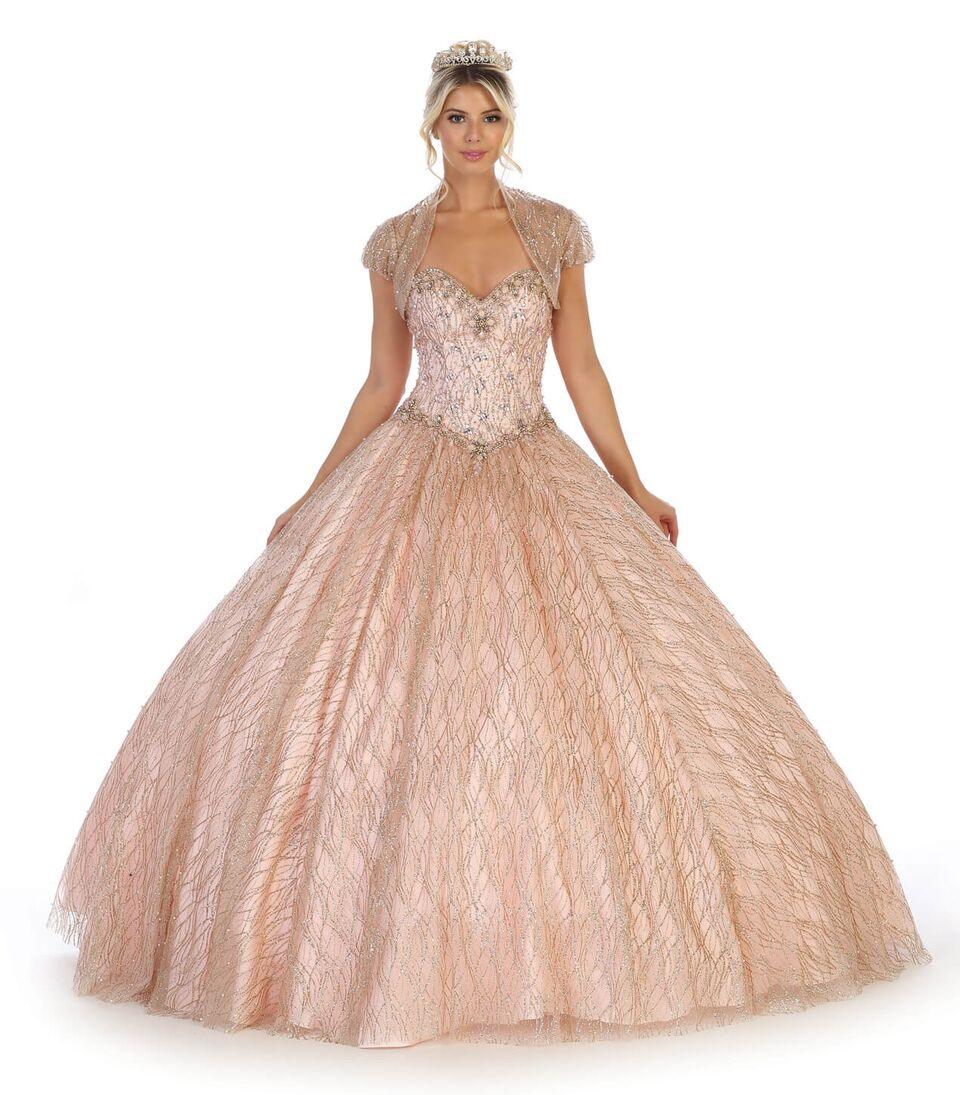 Long Quinceanera Strapless Sweet 16 Dress - The Dress Outlet May Queen