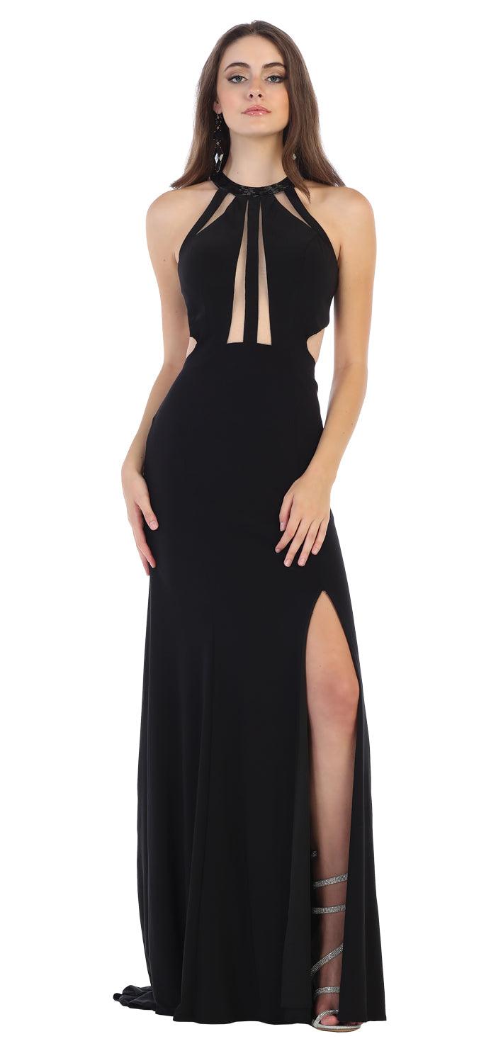 Long Sexy Dress Formal Prom Open Back - The Dress Outlet May Queen