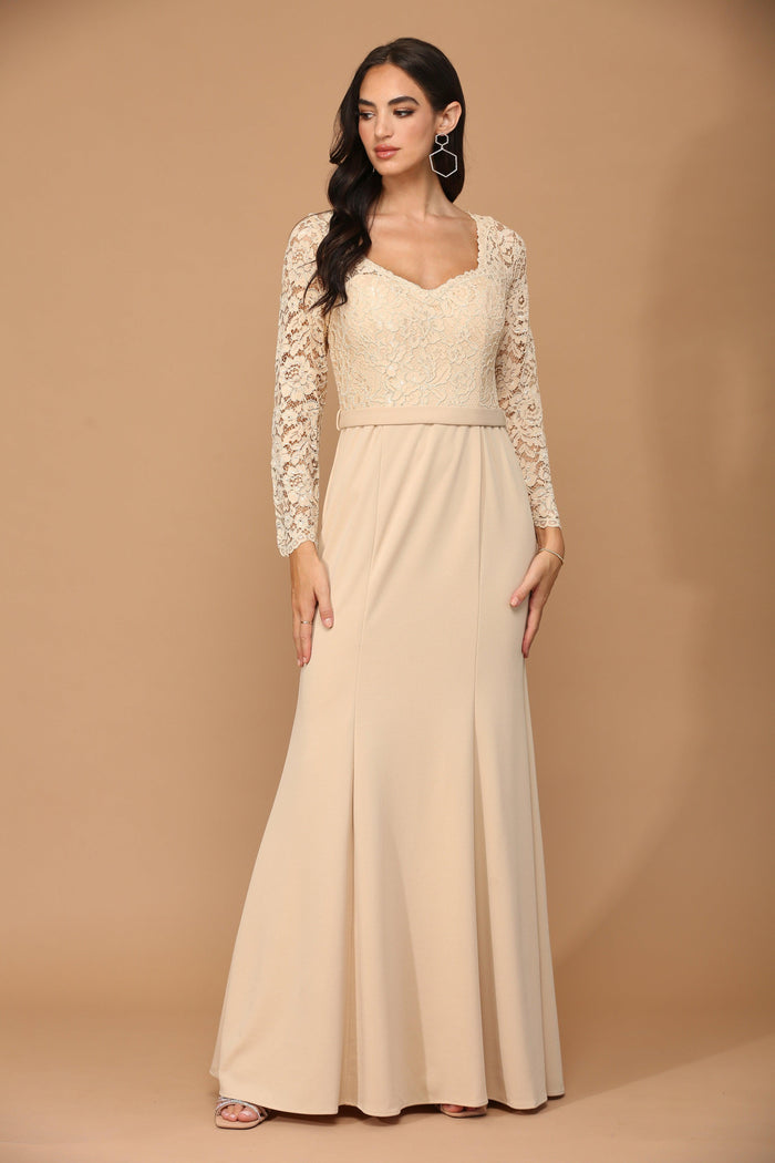 Long Sleeve Mother of the Bride Formal Dress