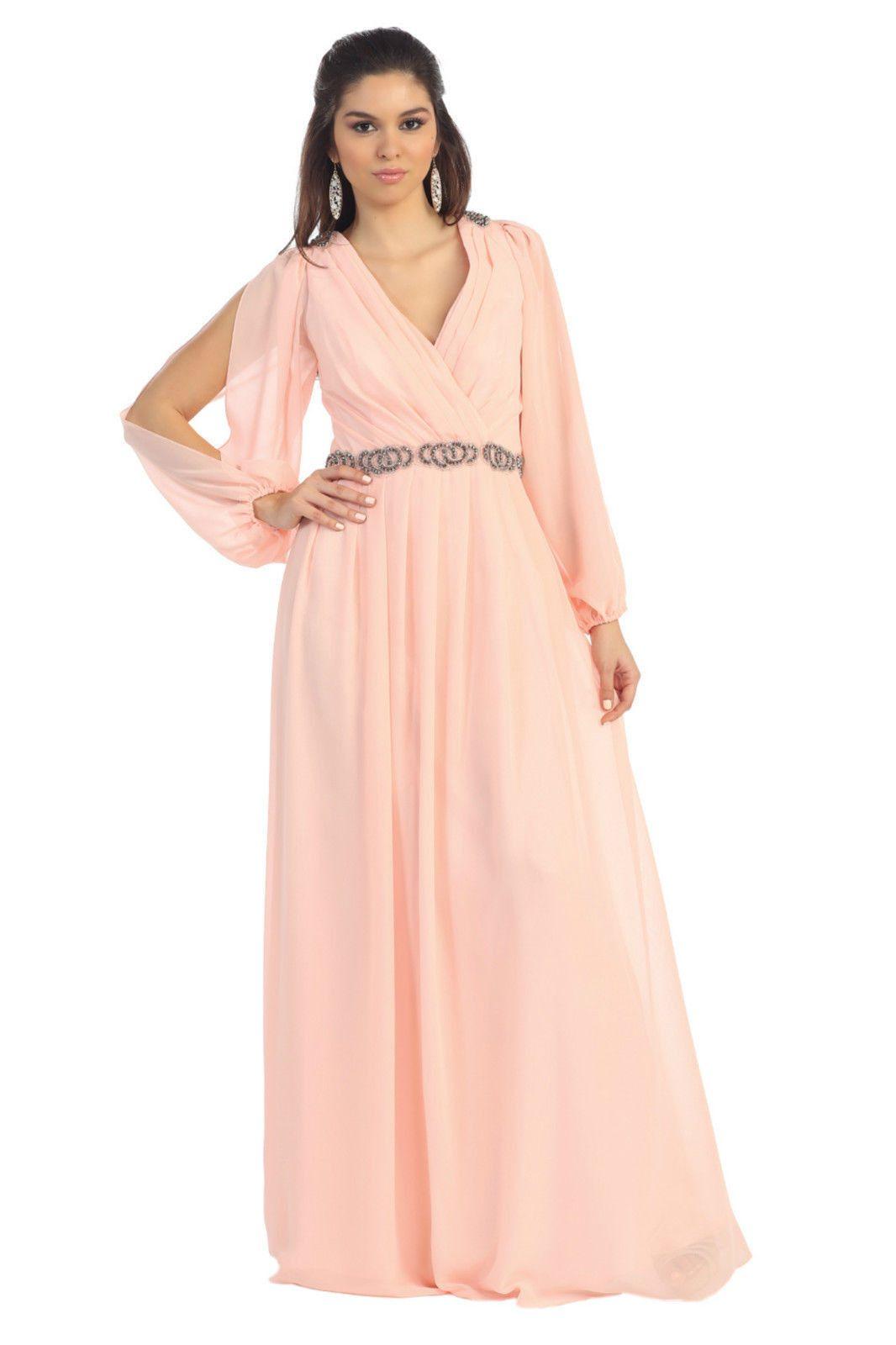 Long Sleeve Mother of the Bride Formal Plus Size Dress Groom - The Dress Outlet May Queen
