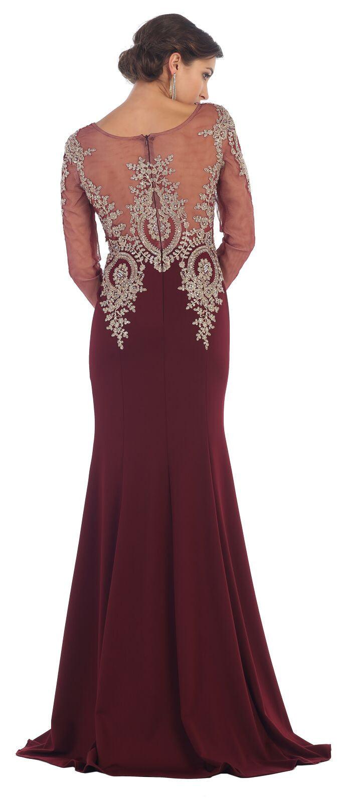 Long Sleeve Sexy Formal Evening Dress - The Dress Outlet May Queen