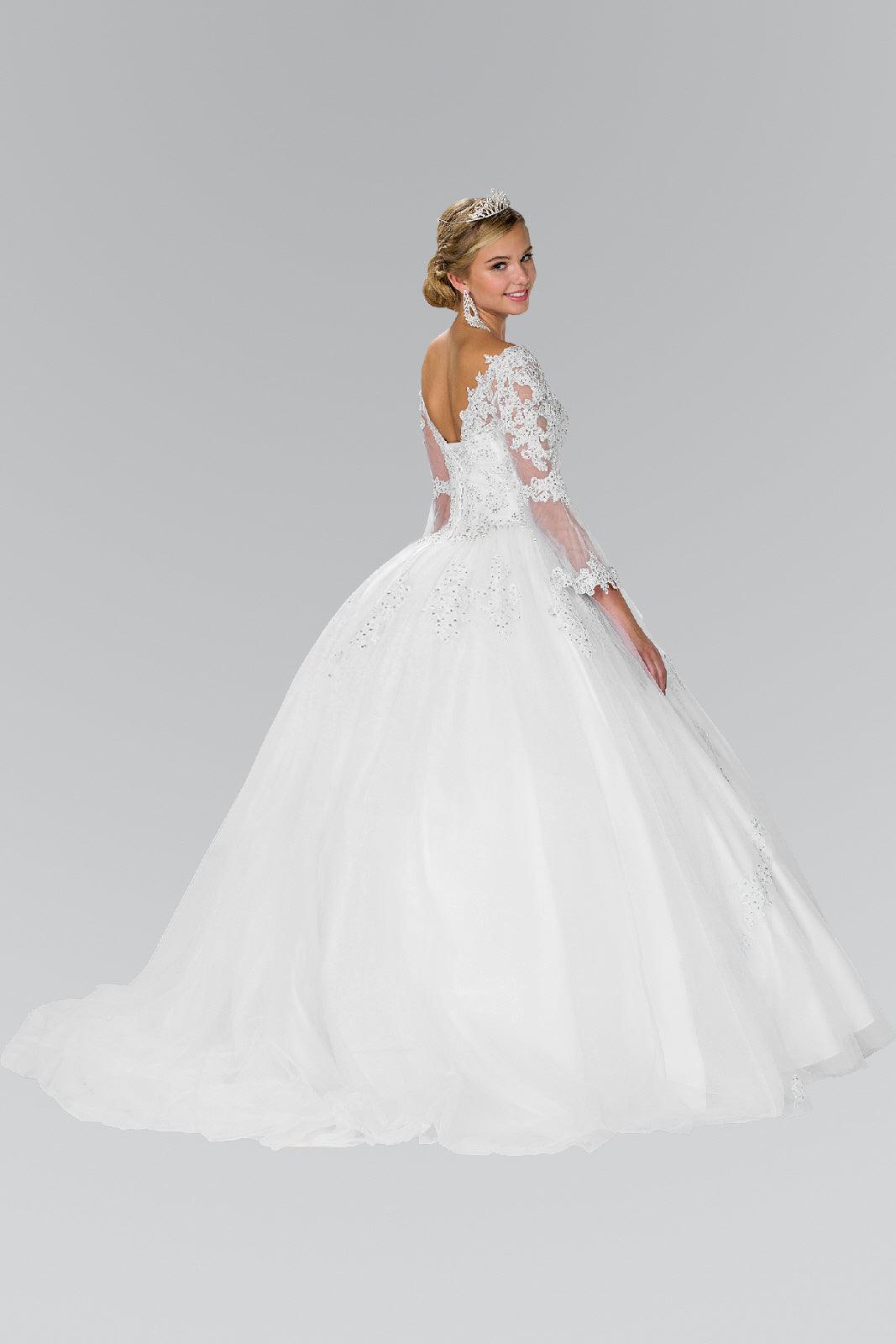 Long Sleeve Wedding Dress Bridal - The Dress Outlet Elizabeth K