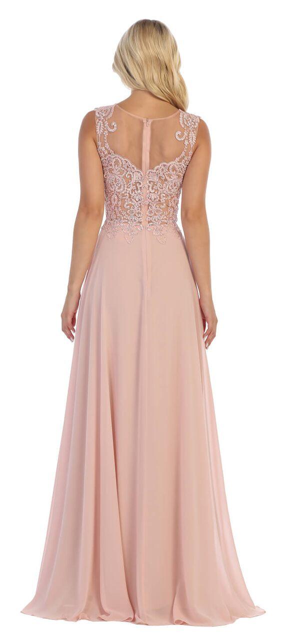 Long Sleeveless Chiffon Prom Formal Dress - The Dress Outlet May Queen