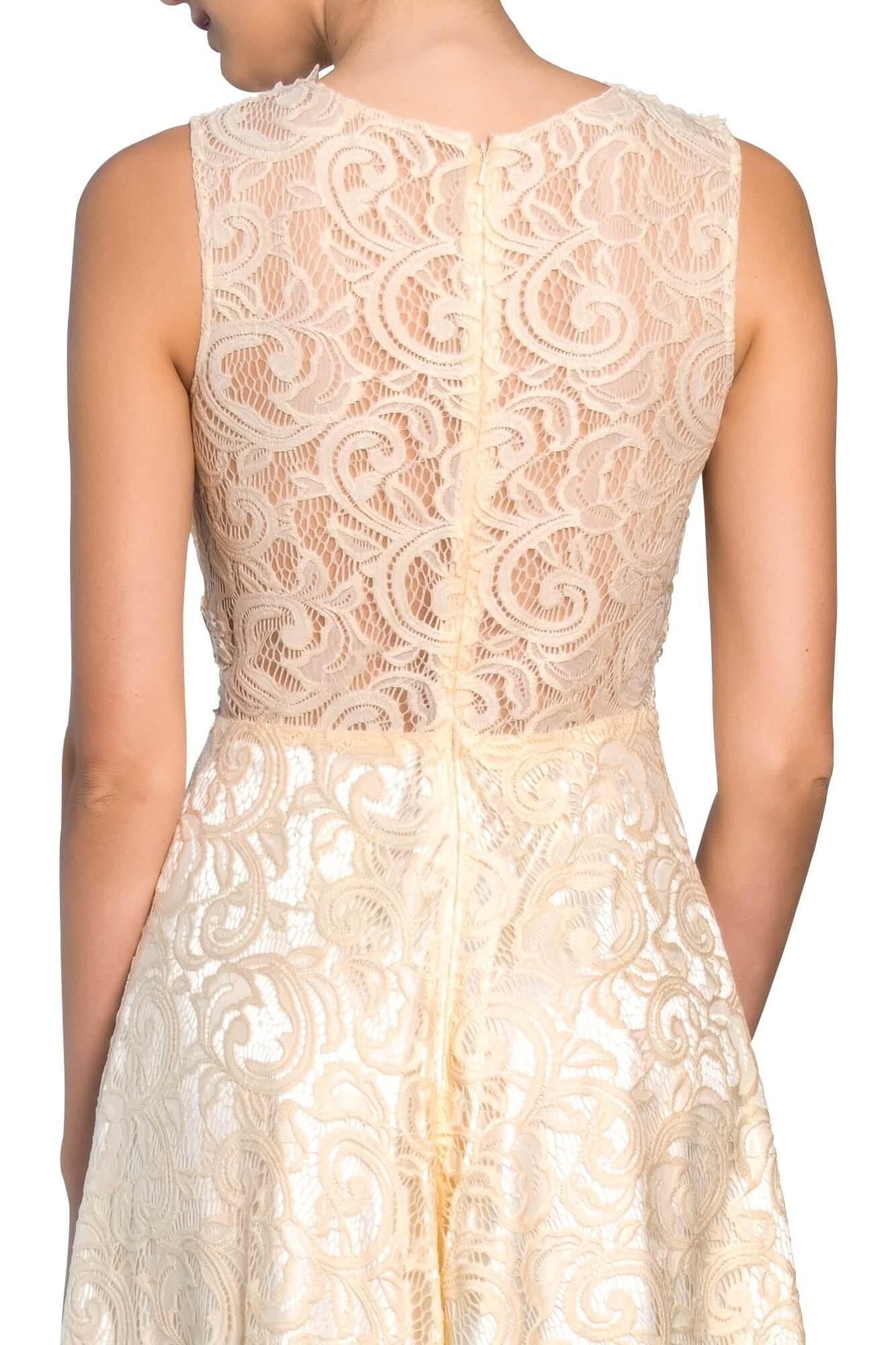 Long Sleeveless Formal Dress Evening Lace Gown