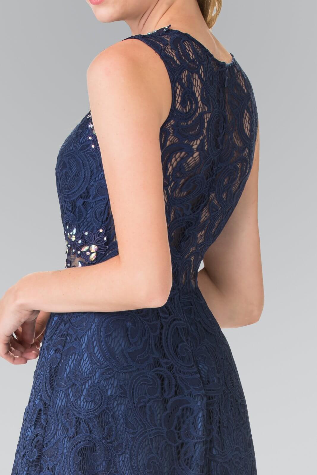 Long Sleeveless Formal Dress Evening Lace Gown