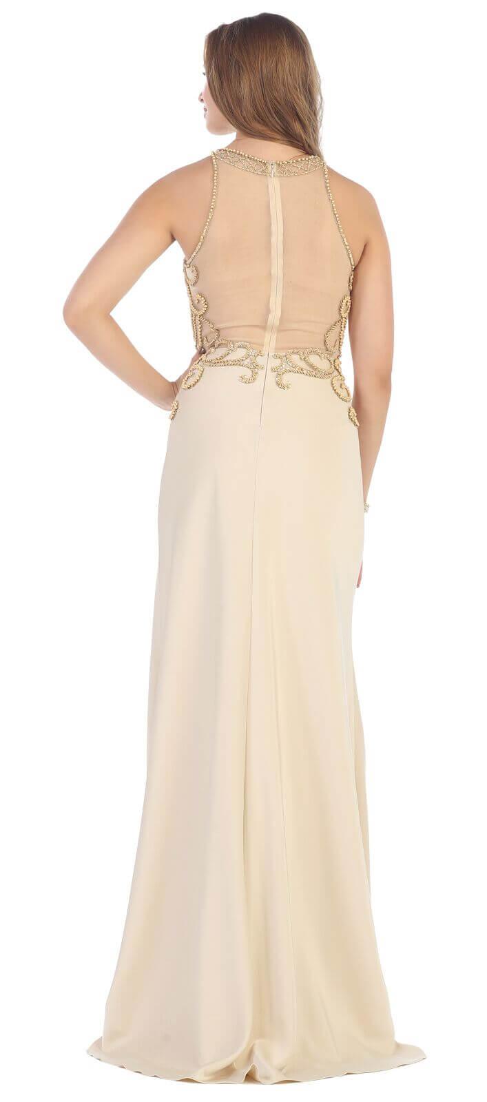 Long Sleeveless Formal Dress Evening Party Gown - The Dress Outlet May Queen