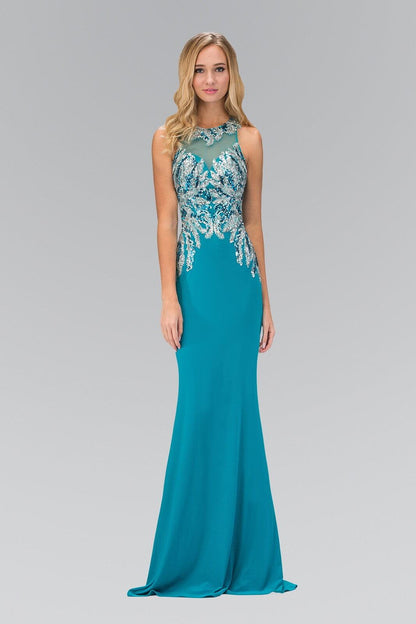 Long Sleeveless Prom Evening Gown - The Dress Outlet Elizabeth K