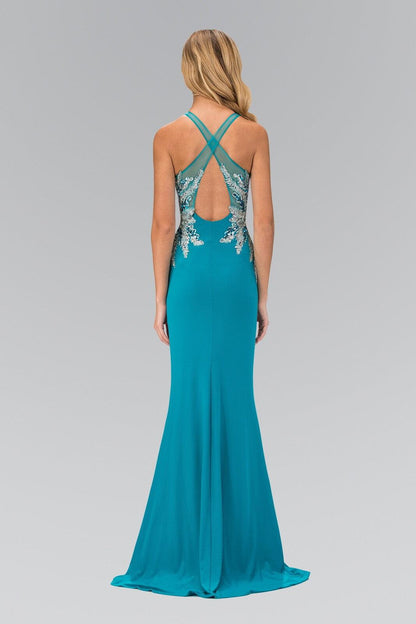 Long Sleeveless Prom Evening Gown - The Dress Outlet Elizabeth K