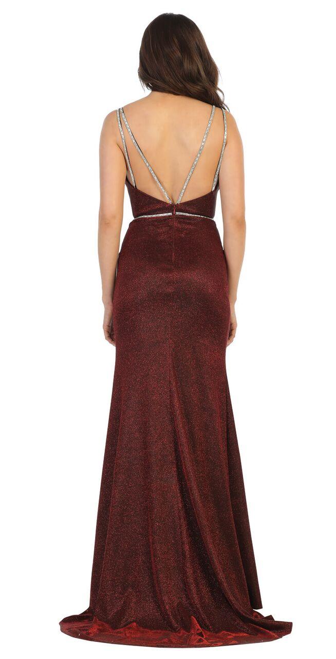 Long Spaghetti Strap Formal Prom Dress Evening Gown - The Dress Outlet May Queen