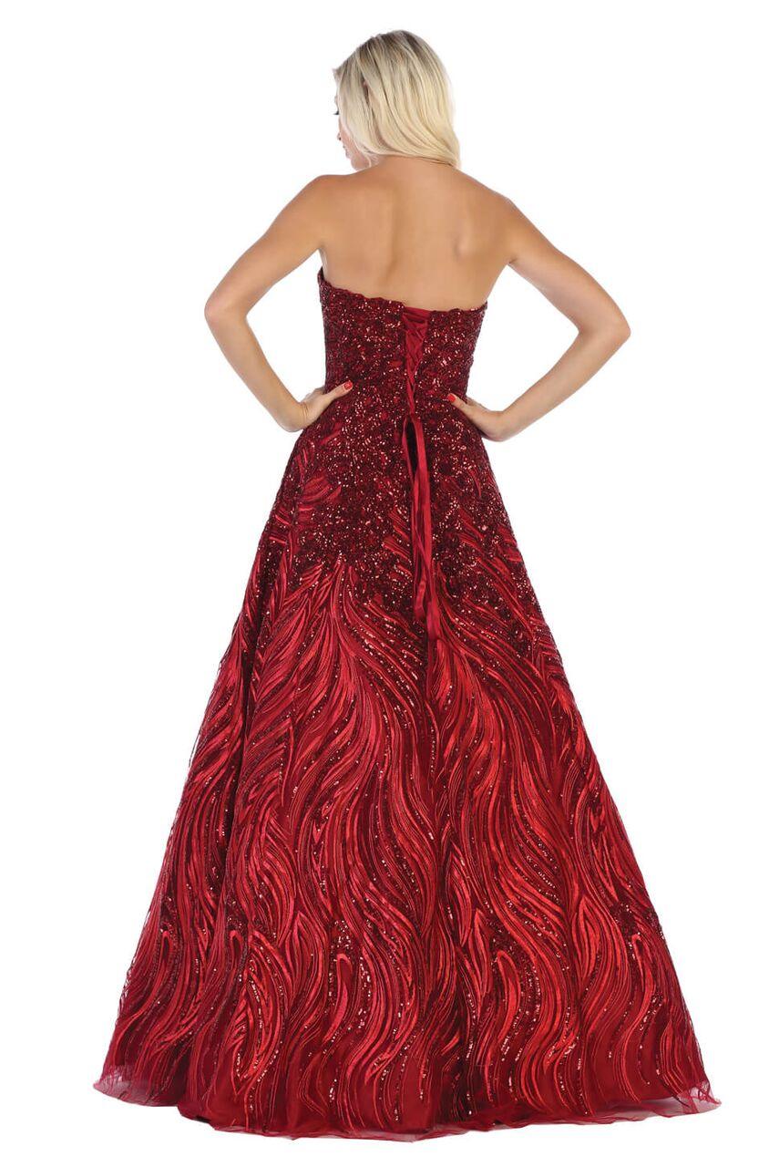 Long Strapless Sweetheart Prom Dress Ball Gown - The Dress Outlet May Queen