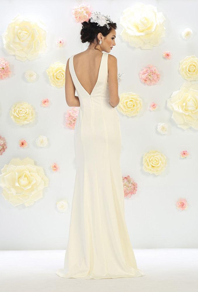 Long Wedding Gown Plus Size Dress - The Dress Outlet May Queen