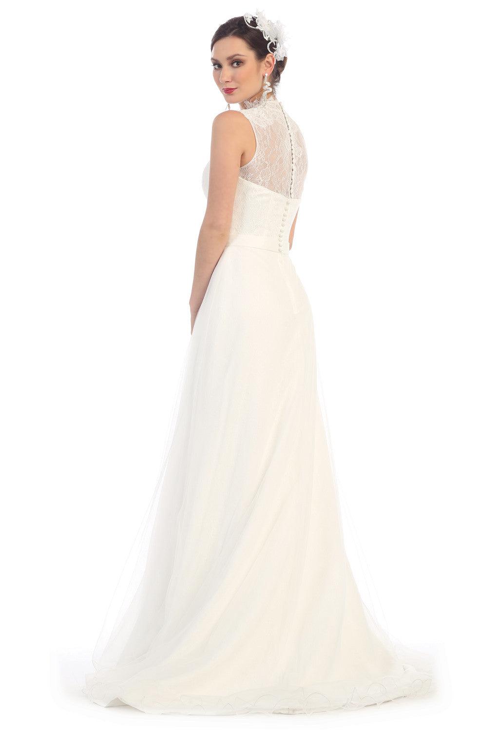 Long Wedding Plus Size Dress - The Dress Outlet May Queen