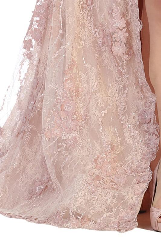 Long White Lace Prom Dress Formal Evening Gown - The Dress Outlet May Queen