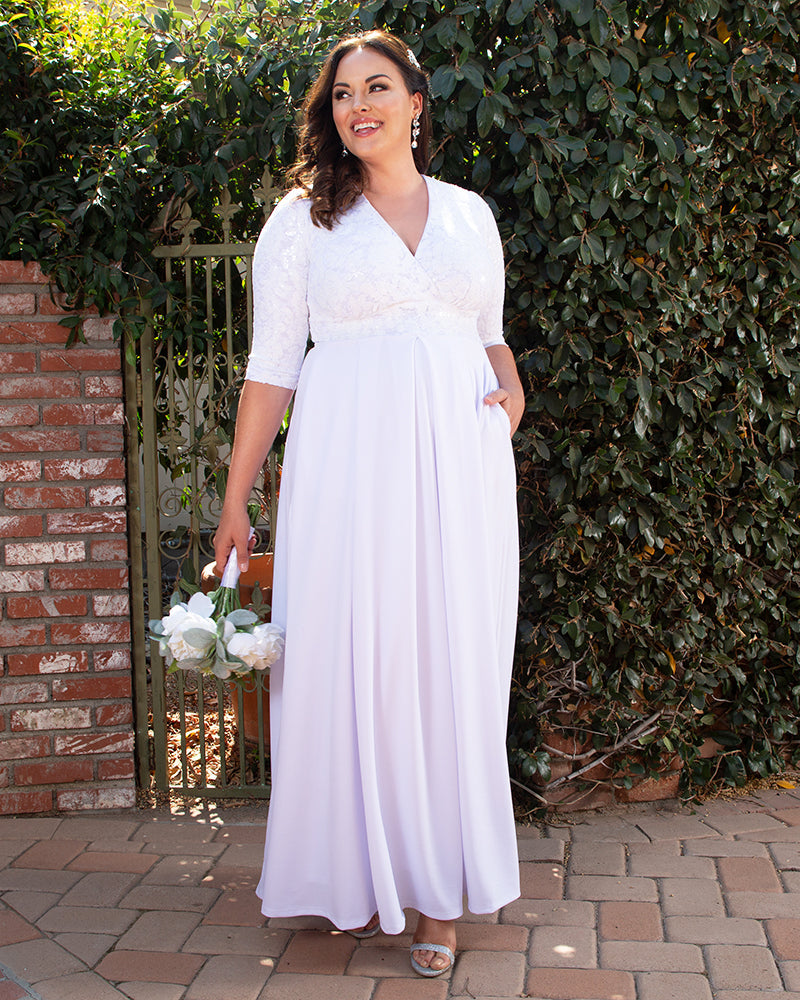 Wedding Dresses Long Sequin A Line Bridal Wedding Dress Kiyonna 19202504 White