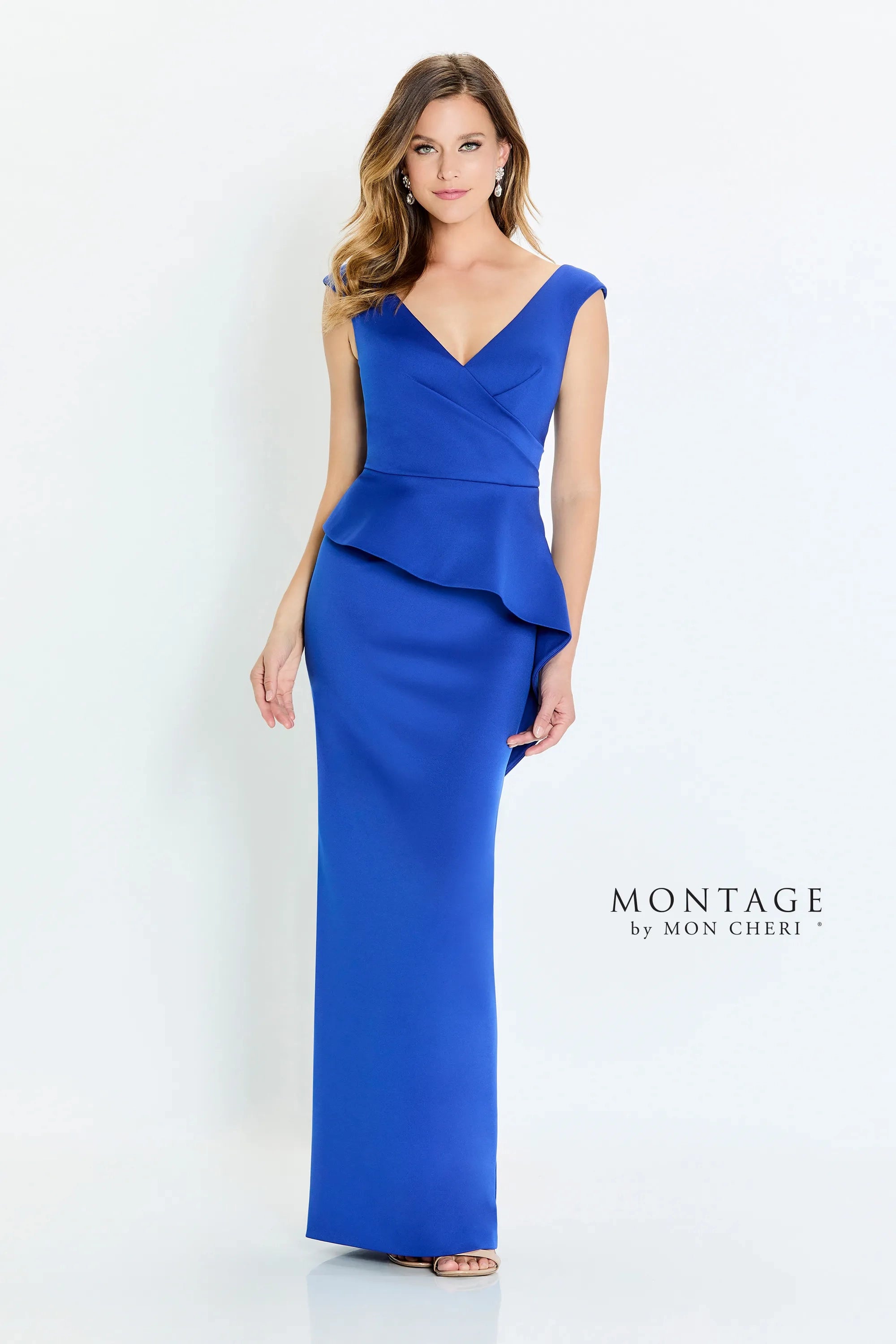 Formal Dresses Fitted Long Formal Pleated Evening Dress Royal Blue