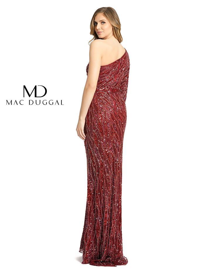 Mac Duggal 4982 Prom Long Formal One Shoulder Evening Dress