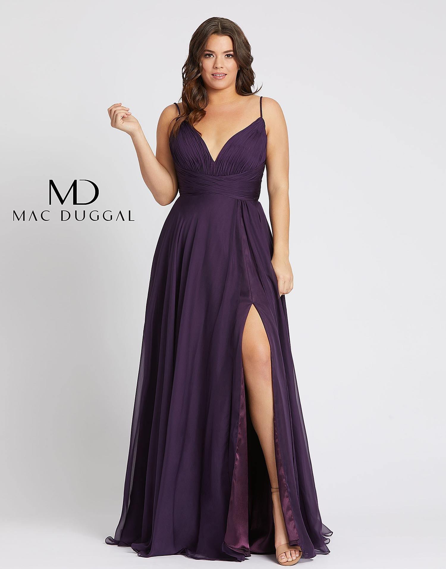 Aubergine Mac Duggal 67214 Fabulouss Plus Size Long Prom Dress for $358 ...