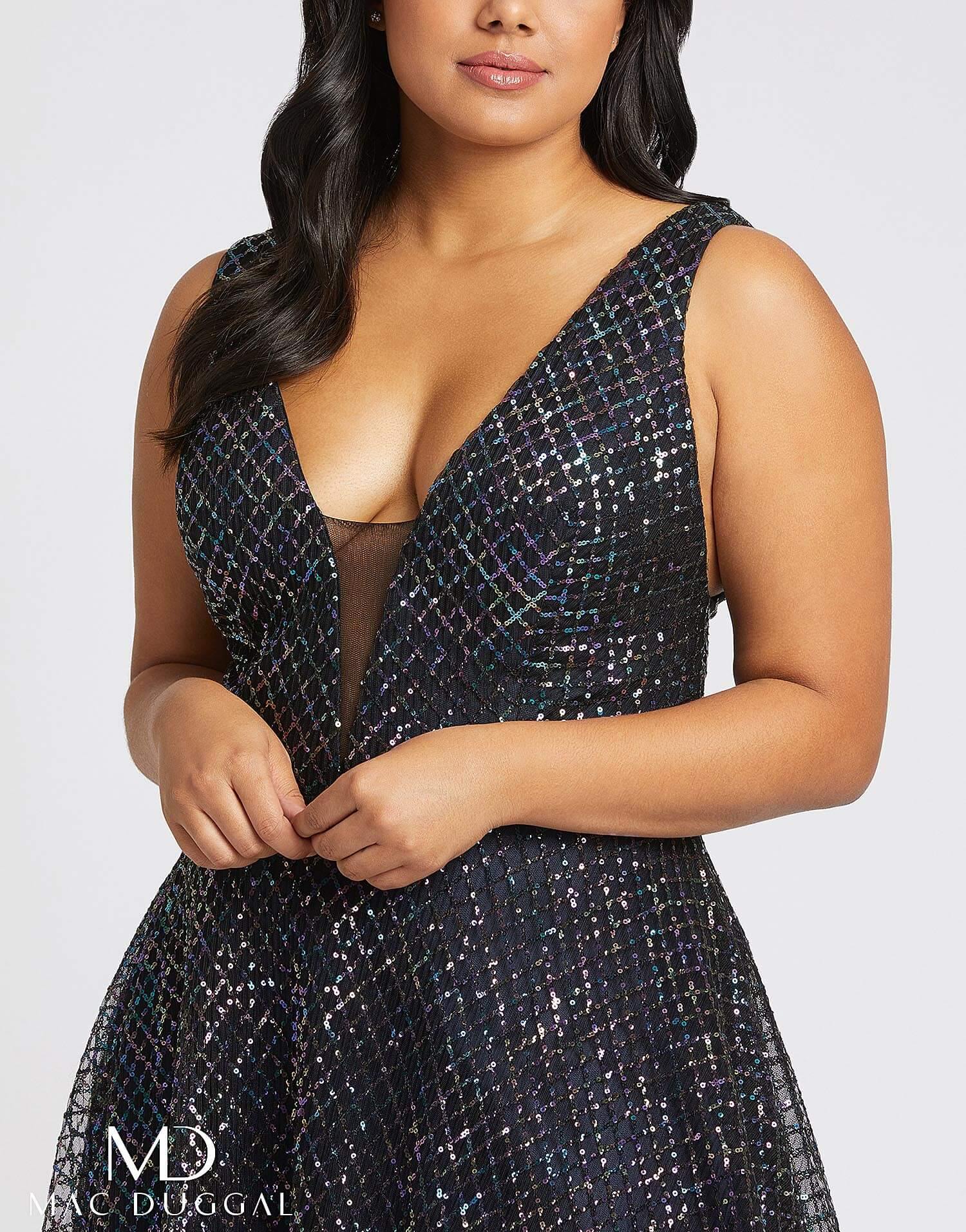 Mac Duggal Fabulouss PLus Size Prom Long Dress 77717F - The Dress Outlet Mac Duggal