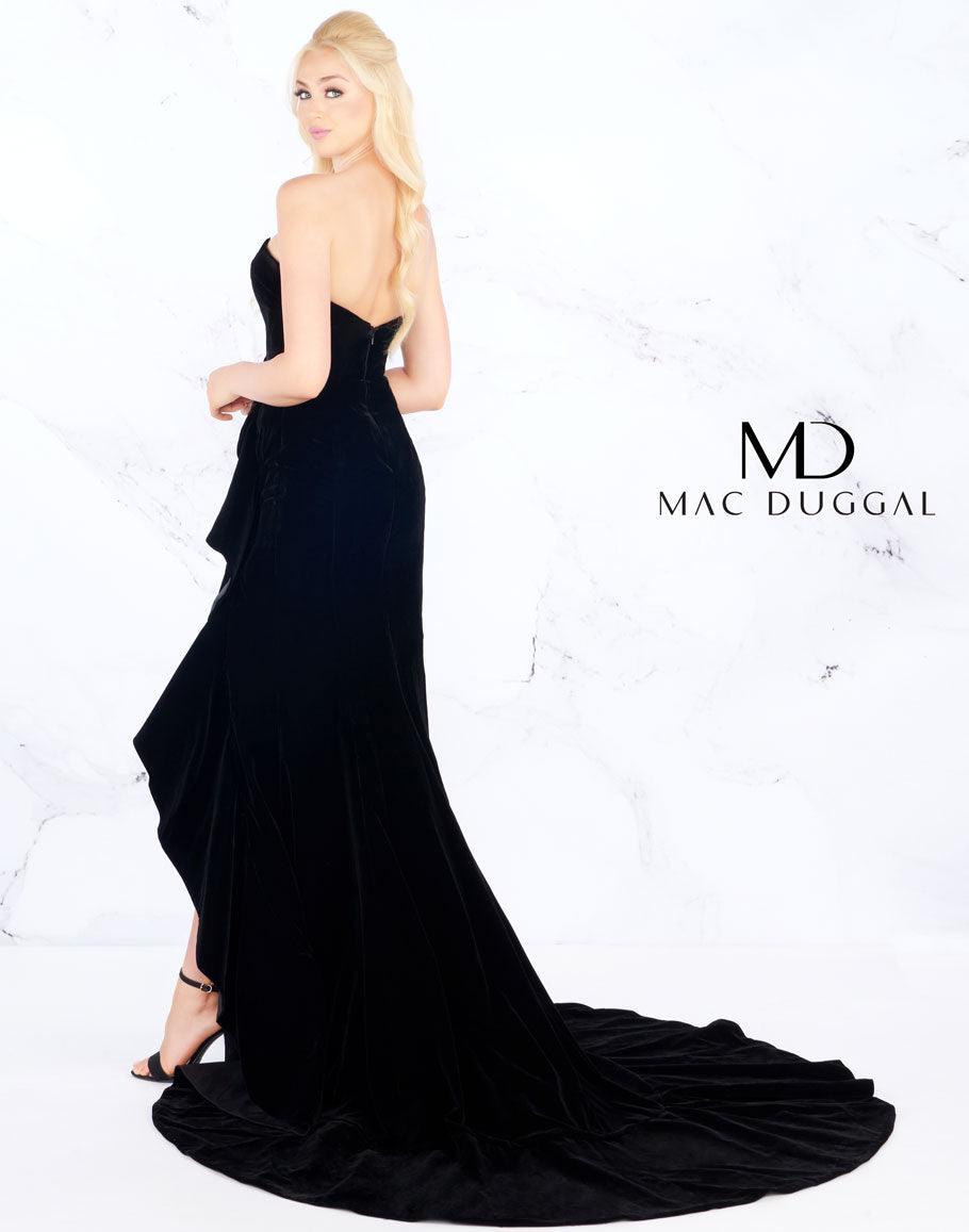 Mac Duggal High Slit Tiered Long Formal Prom Dress - The Dress Outlet Mac Duggal