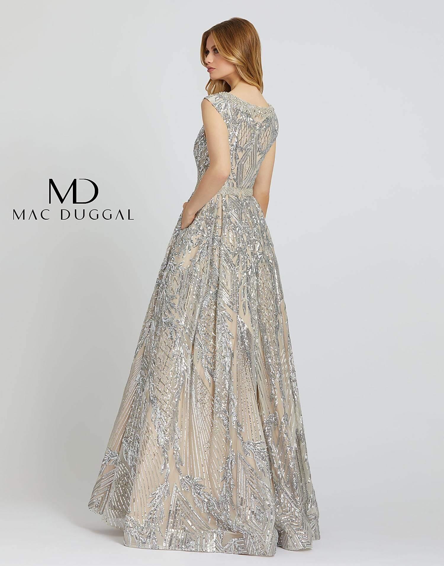 Mac Duggal Long Prom Dress Formal Beaded Ball Gown Sale