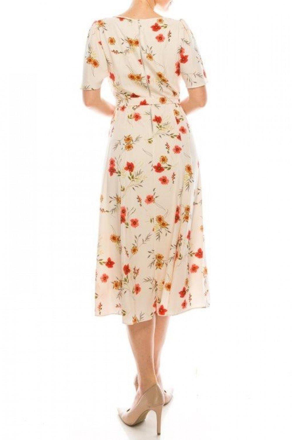 Maison Tara Floral Day Dress - The Dress Outlet