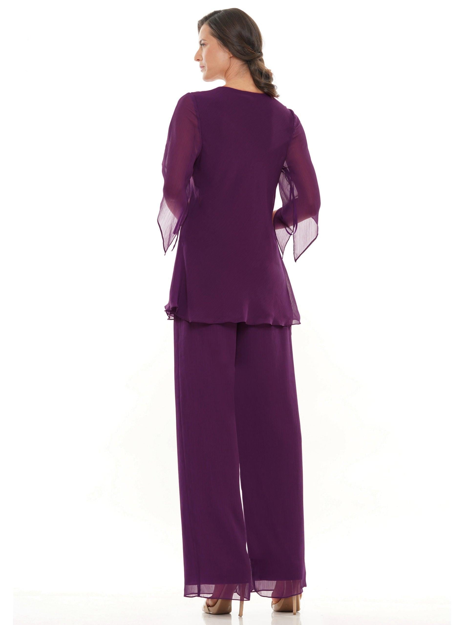 Formal Pant Suit Eggplant