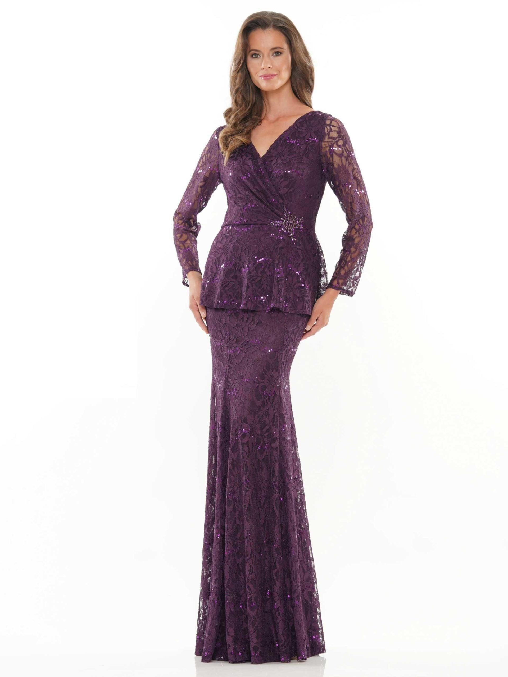 Marsoni Long Mother of the Bride Lace Dress 306 - The Dress Outlet