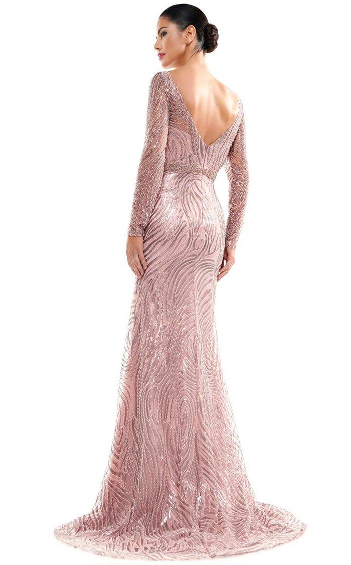 Marsoni Long Sleeve Fitted Prom Dress - The Dress Outlet