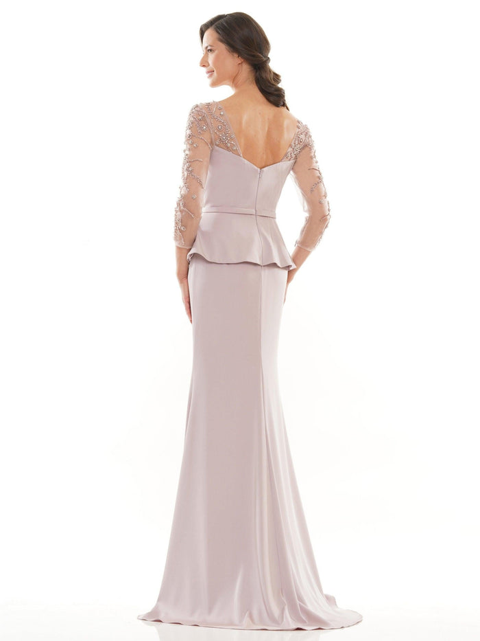 Marsoni Mother of the Bride Long Peplum Dress 1037 - The Dress Outlet