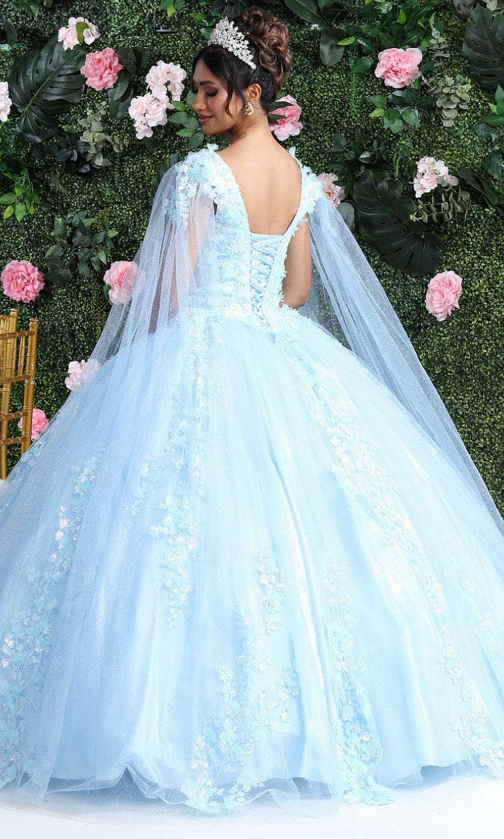 V-Neck Floor-Length Tulle Quinceañera Ball Gown May Queen LK193