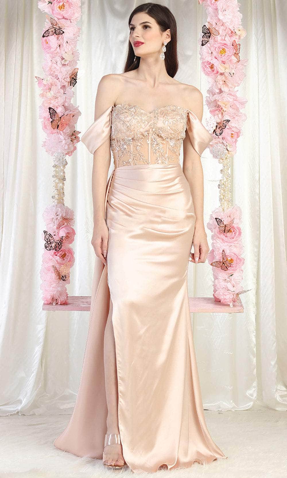 Sweetheart Floor-Length Satin Prom Mermaid May Queen 1977