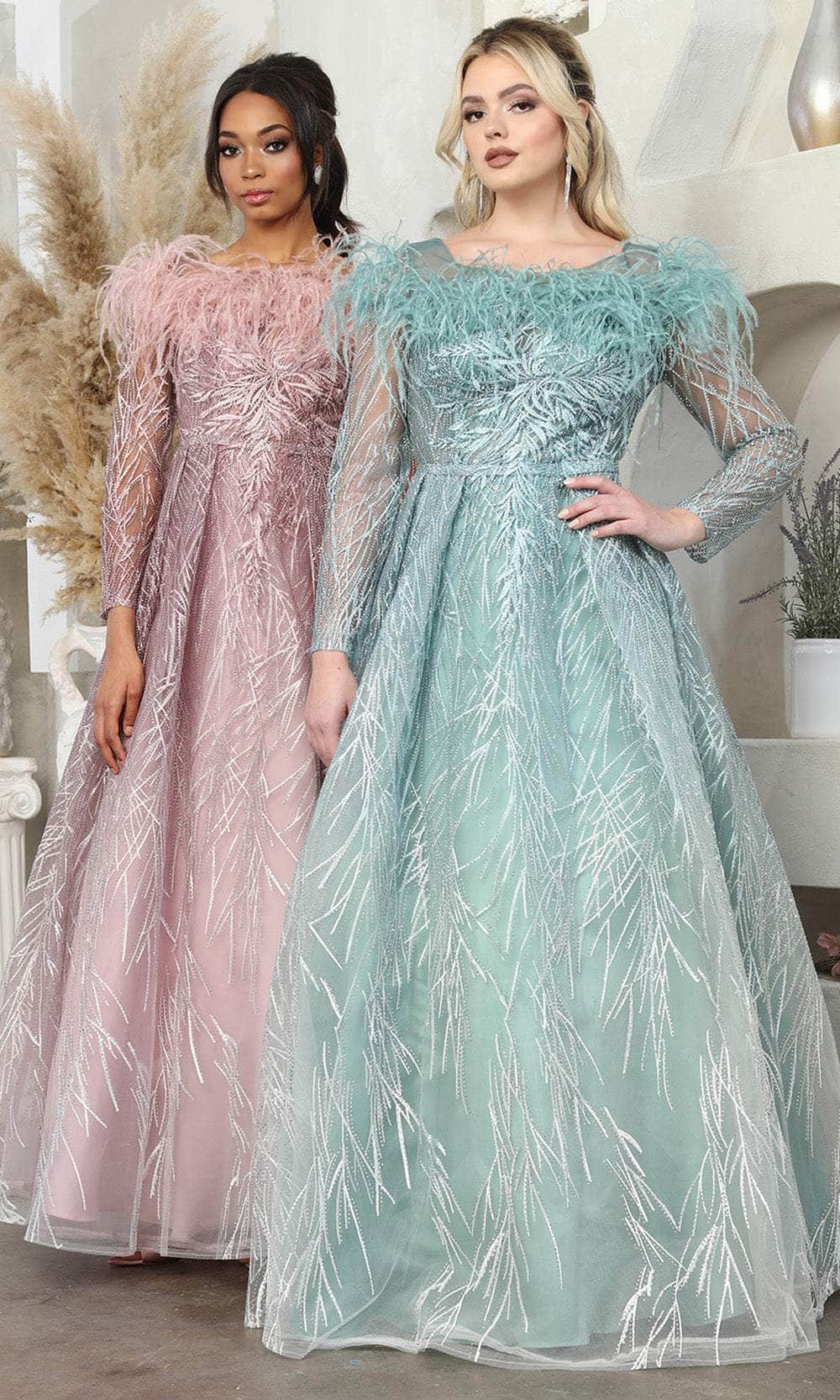 Scoop Floor-Length Tulle Prom A-Line May Queen RQ8044