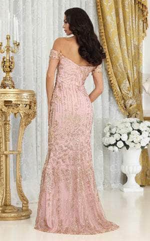 Off-the-Shoulder Floor-Length Lace Prom Mermaid May Queen RQ8074