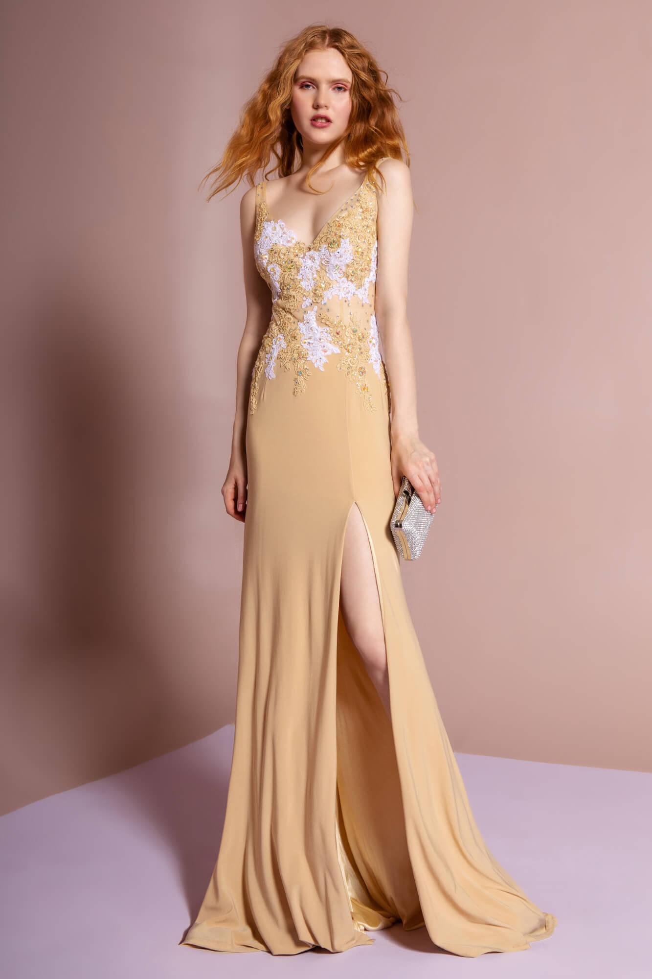 Mermaid Fit Long Formal Evening Prom Dress - The Dress Outlet Elizabeth K