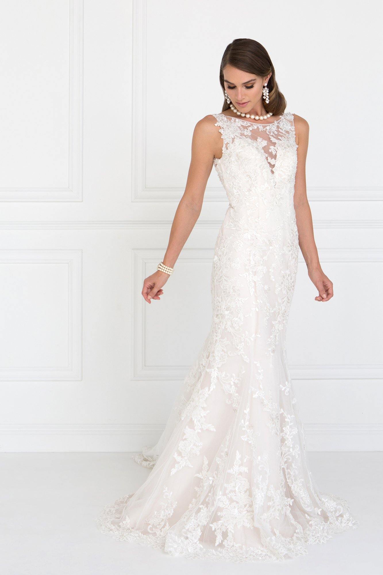 Ivory/Champagne Mermaid Long Wedding Dress for $618.99 – The Dress Outlet