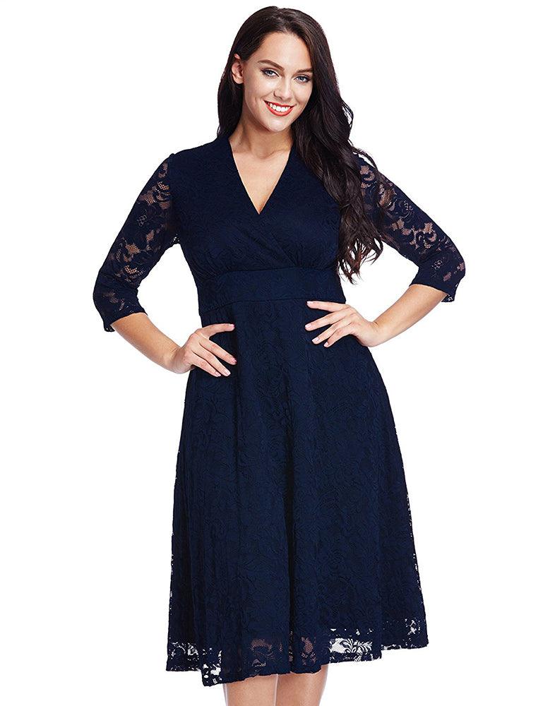 Modest Short Mother of the Bride Dress Plus Size Formal - The Dress Outlet LB