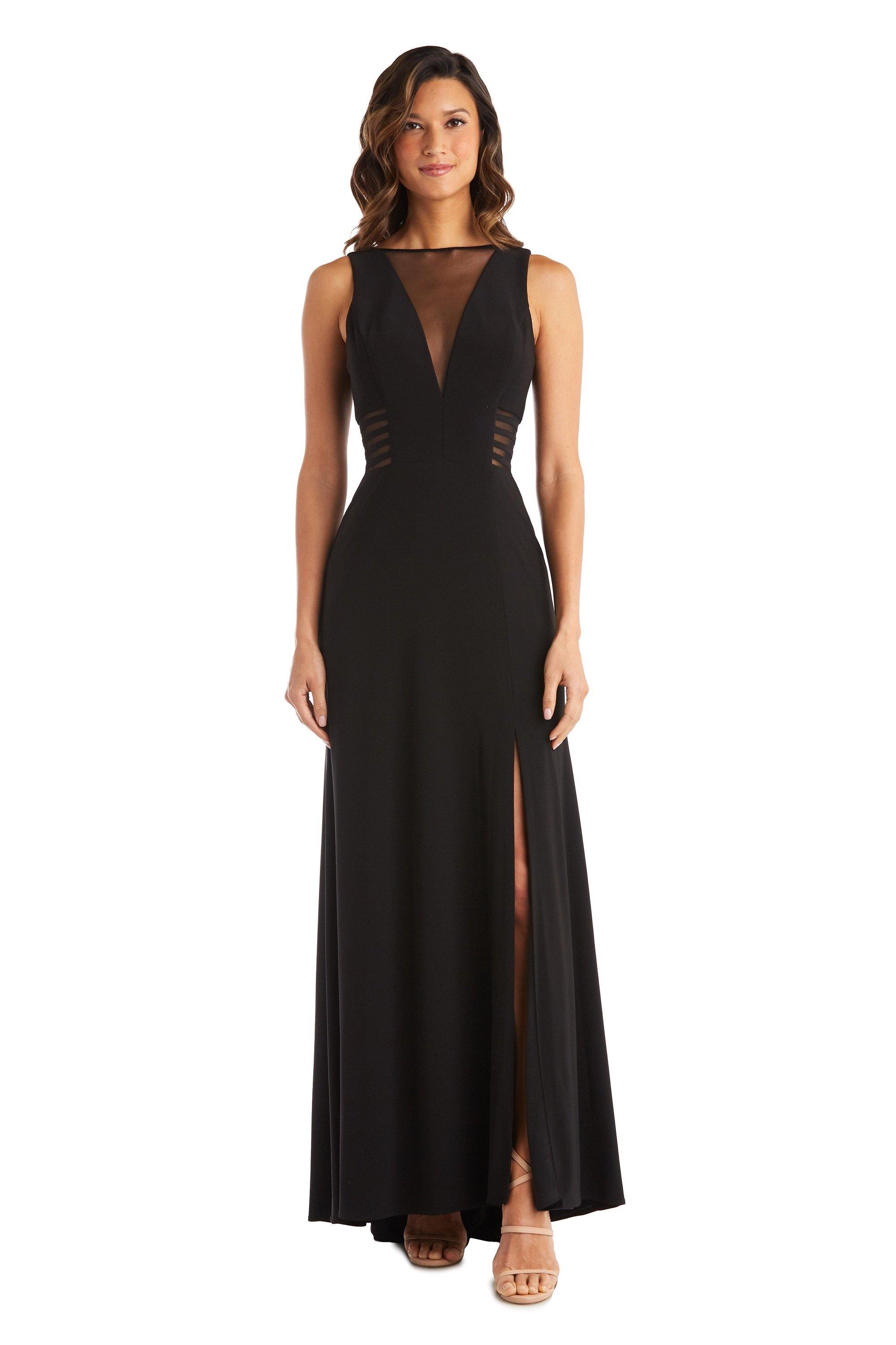 Morgan & Co Long Glitter Lace Formal Dress 12173 - The Dress Outlet