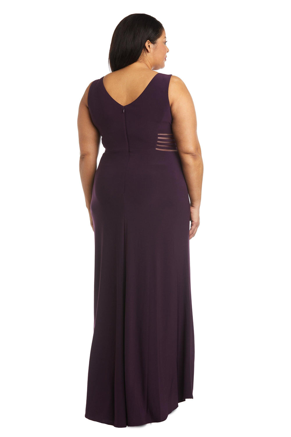 Morgan & Co Long Plus Size Formal Dress 12173WMM - The Dress Outlet
